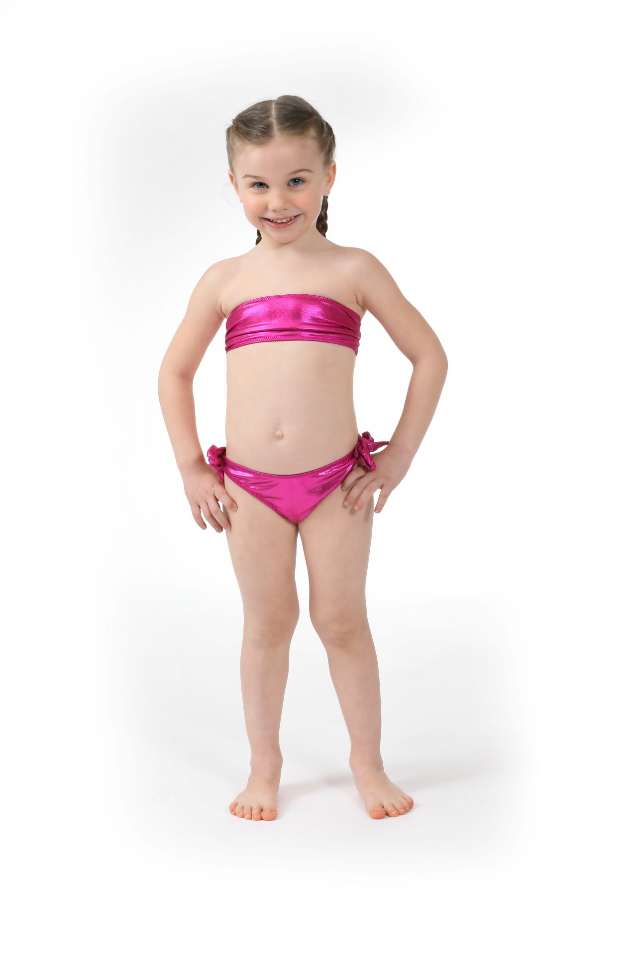 Bikini Laminato A Fascia Bambina Eden